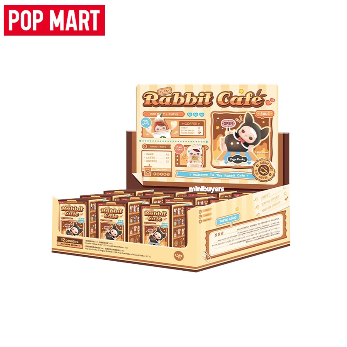 POP MART Pucky Rabbit Cafe Series Art Toy Figure Blind Box