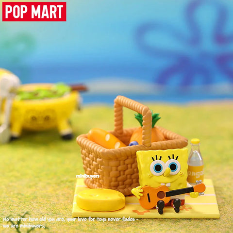 POP MART SpongeBob Picnic Party Series Art Toy 9 Figures Blind Box Sealed Set