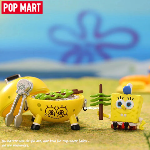 POP MART SpongeBob Picnic Party Series Art Toy 9 Figures Blind Box Sealed Set