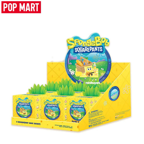 POP MART SpongeBob Picnic Party Series Art Toy 9 Figures Blind Box Sealed Set