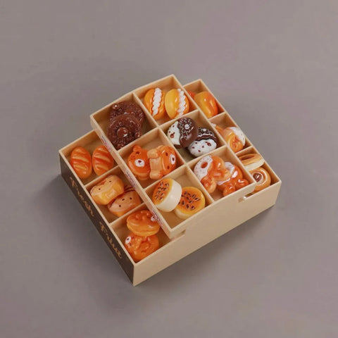 1/6 Scale Miniature Bakery Display Rack & Pastry Set