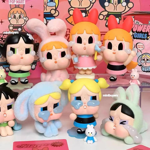 POP MART CRYBABY × Powerpuff Girls Series Art Toy Figure Blind Box