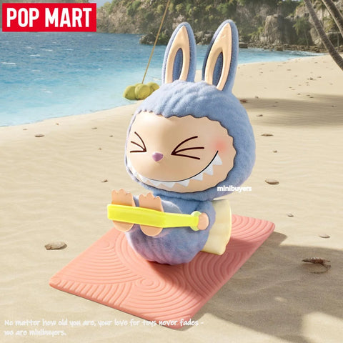 POP MART Labubu The Monsters Lazy Yoga Series Flocked Figure Blind Box