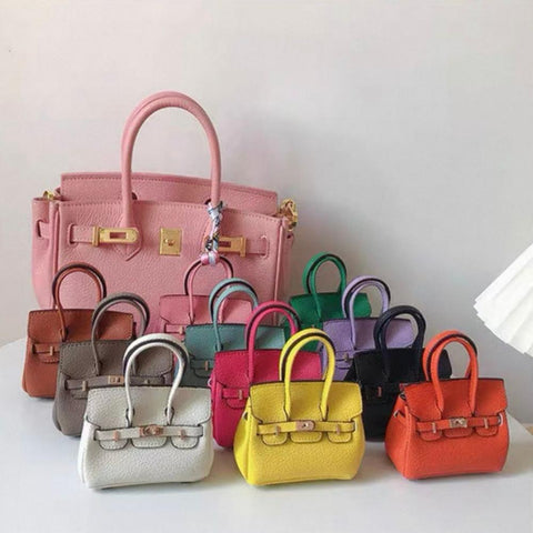 Elegant Mini Handbag Charm for Keys Air Pod Coins & Small Accessories