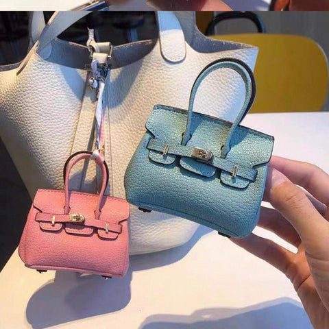 Elegant Mini Handbag Charm for Keys Air Pod Coins & Small Accessories