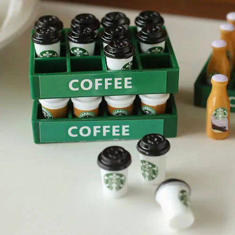 Miniature Coffee World Playful Desktop Decoration