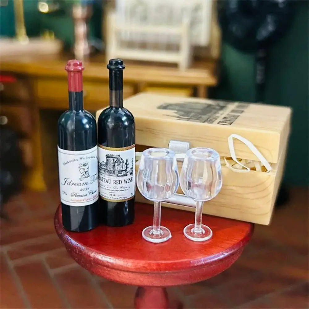 1:6 échelle de vin rouge maison de poupée miniature ouvre-verres bouteille 1/6 - France 1:6 échelle de vin rouge maison de poupée miniature ouvre-verres bouteille 1/6 - France