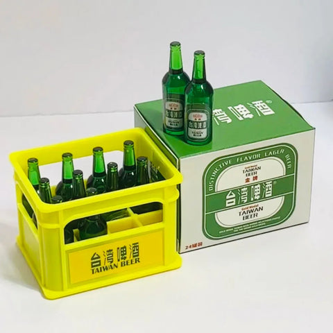 Mini Beer Crate & Bottle Set Fun Miniature Display