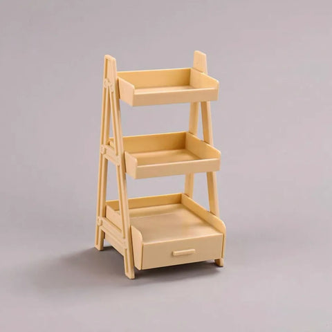 1/12 Scale Miniature Plant Stand & Potted Cactus Set