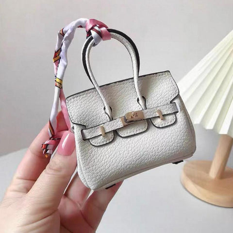 Elegant Mini Handbag Charm for Keys Air Pod Coins & Small Accessories