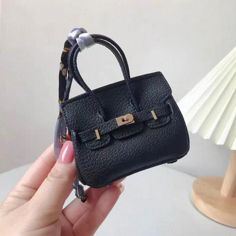 Elegant Mini Handbag Charm for Keys Air Pod Coins & Small Accessories