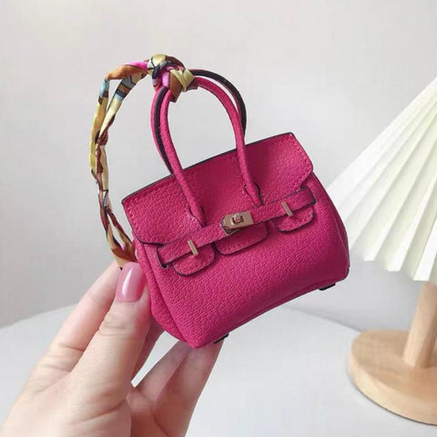 Elegant Mini Handbag Charm for Keys Air Pod Coins & Small Accessories