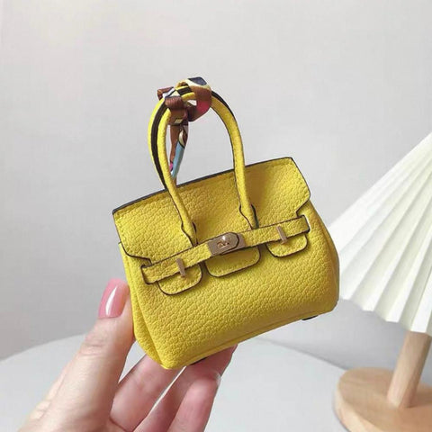Elegant Mini Handbag Charm for Keys Air Pod Coins & Small Accessories