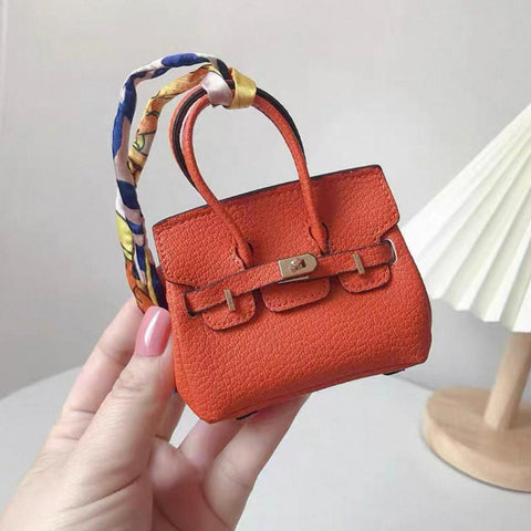 Elegant Mini Handbag Charm for Keys Air Pod Coins & Small Accessories