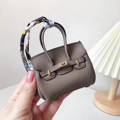 Elegant Mini Handbag Charm for Keys Air Pod Coins & Small Accessories