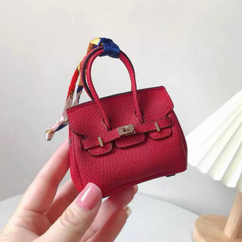 Elegant Mini Handbag Charm for Keys Air Pod Coins & Small Accessories