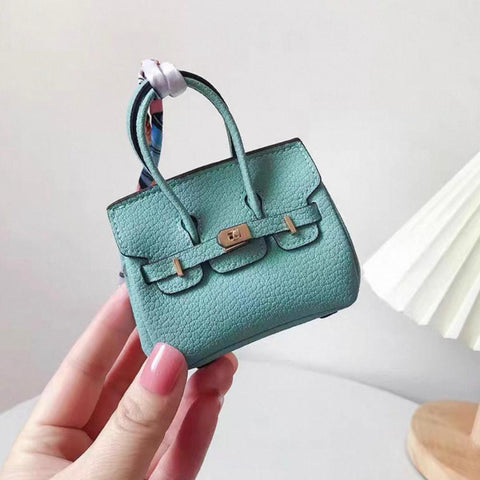 Elegant Mini Handbag Charm for Keys Air Pod Coins & Small Accessories