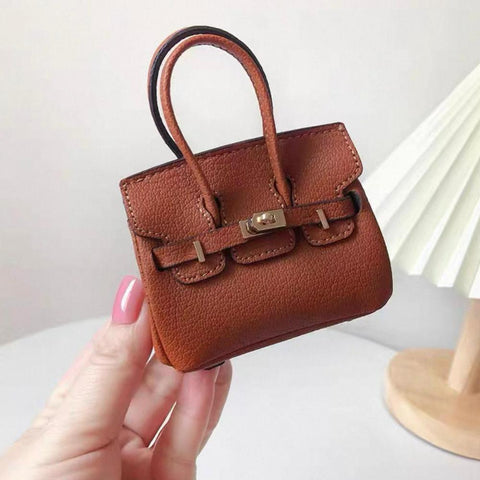 Elegant Mini Handbag Charm for Keys Air Pod Coins & Small Accessories