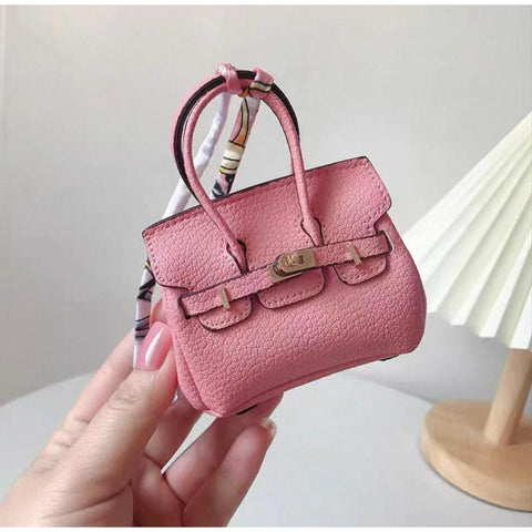 Elegant Mini Handbag Charm for Keys Air Pod Coins & Small Accessories