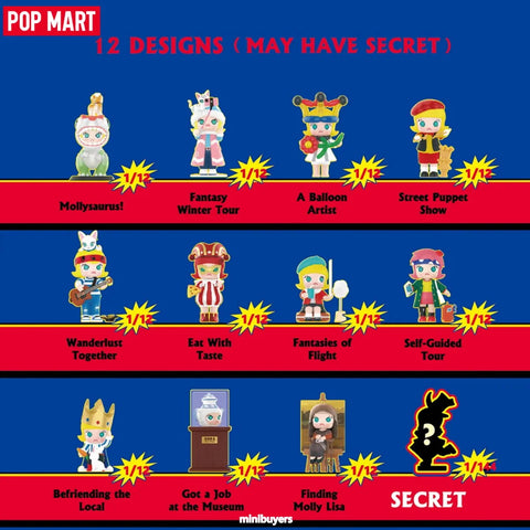 POP MART Molly Imaginary Wandering Series Art Toy 12 Figures Blind Box Sealed Set