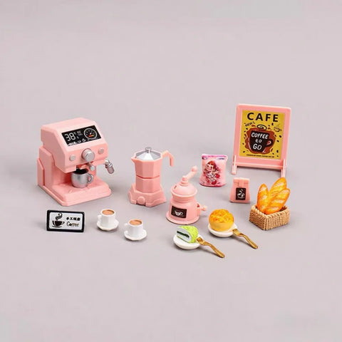 1/12 Scale Miniature Coffee Shop Appliance & Bakery Set
