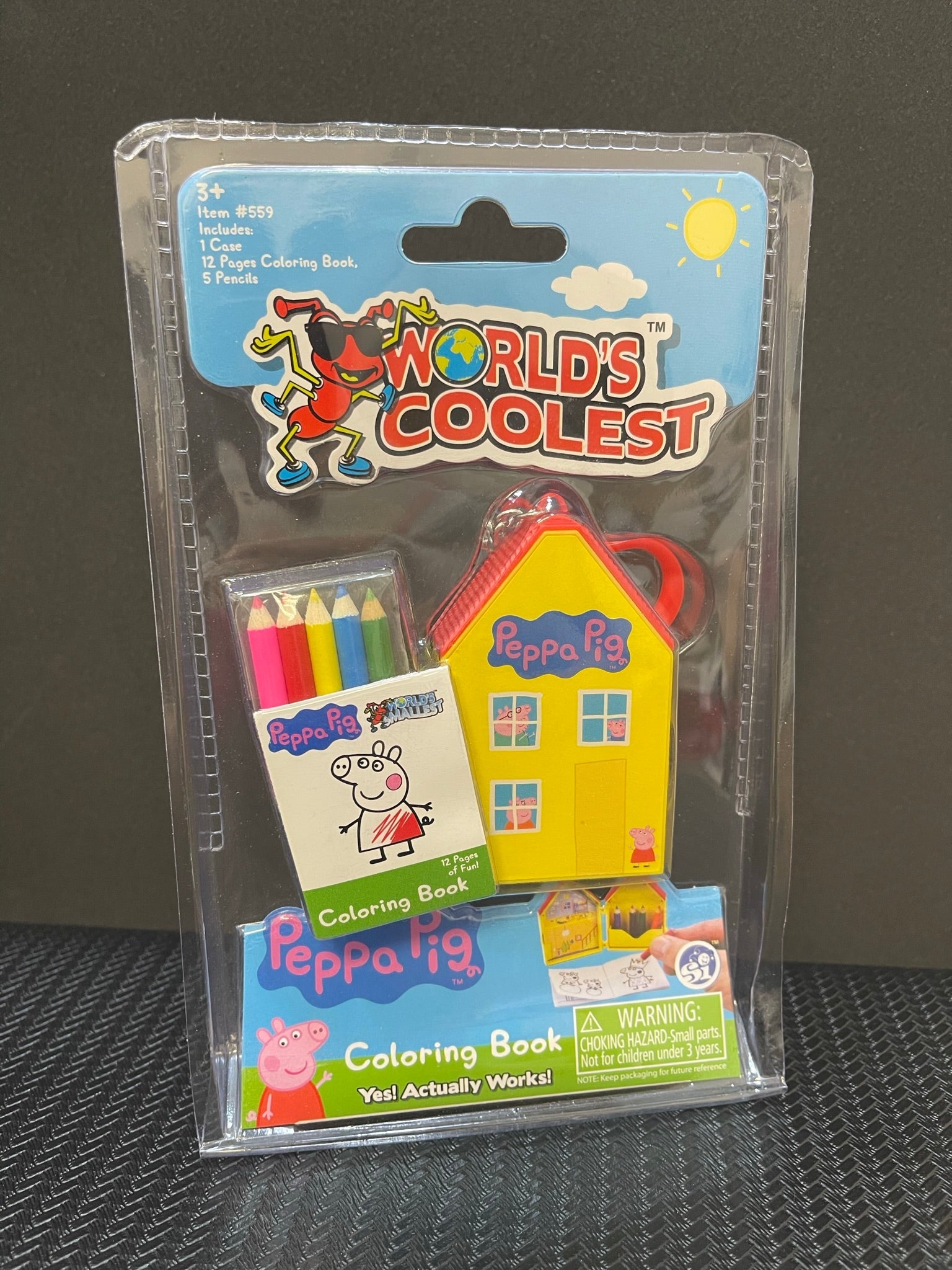 Lovely World's Coolest Peppa Pig Coloring Book Keychain