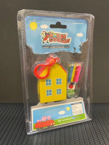 Lovely World's Coolest Peppa Pig Coloring Book Keychain