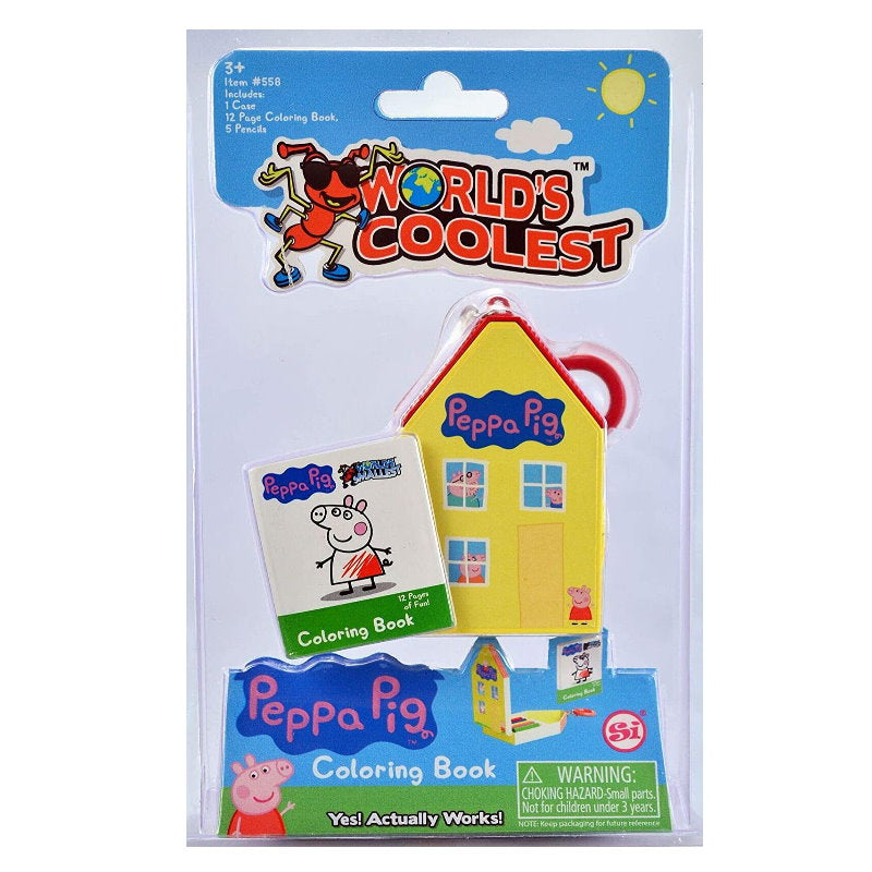 Lovely World's Coolest Peppa Pig Coloring Book Keychain