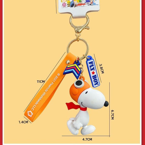 Peanuts Snoopy 3D Figure Bag Charm Keychain - Mini Buyers